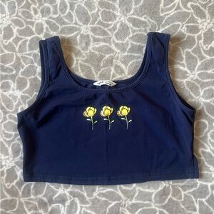 Flower crop tank top